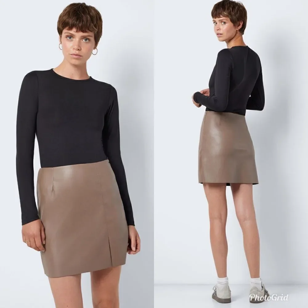 Revolve Noisy May Vegan Leather Clara Penny Mini Skirt